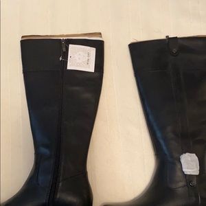 Anne Klein wide Calf knee high black boots